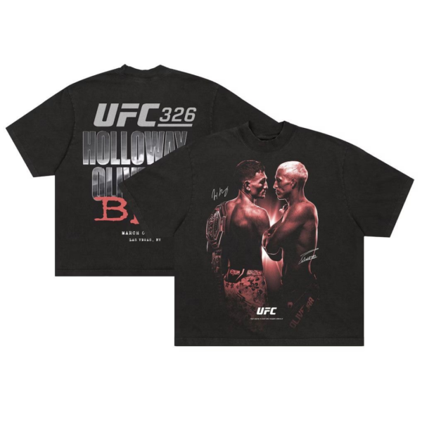 Men's Max Holloway vs. Charles Oliveira Black UFC 326 Matchup Boxy T-Shirt